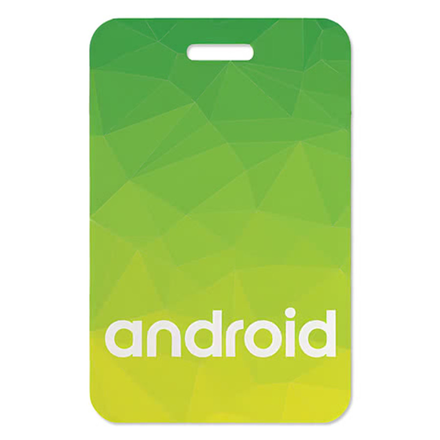 Full Color 2.25" x 3.5" Plastic Identification Badge in White