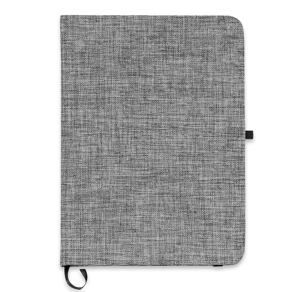 Heathered Canvas Cover Bound Notebook-default