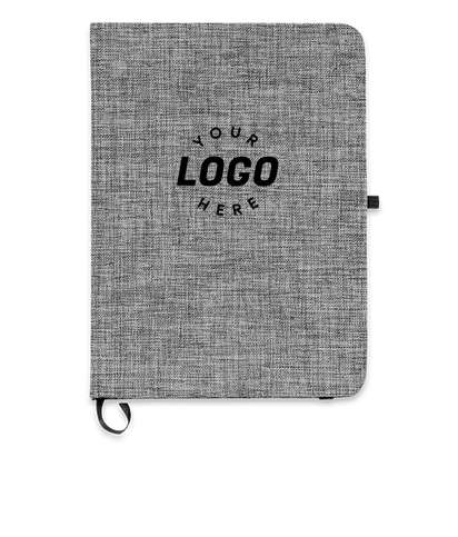 Heathered Canvas Cover Bound Notebook - Gray