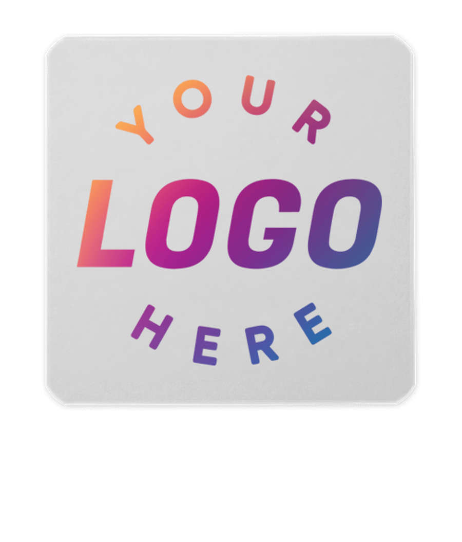 Full Color 5 in. Clear Round Corner Square Sticker in Clear