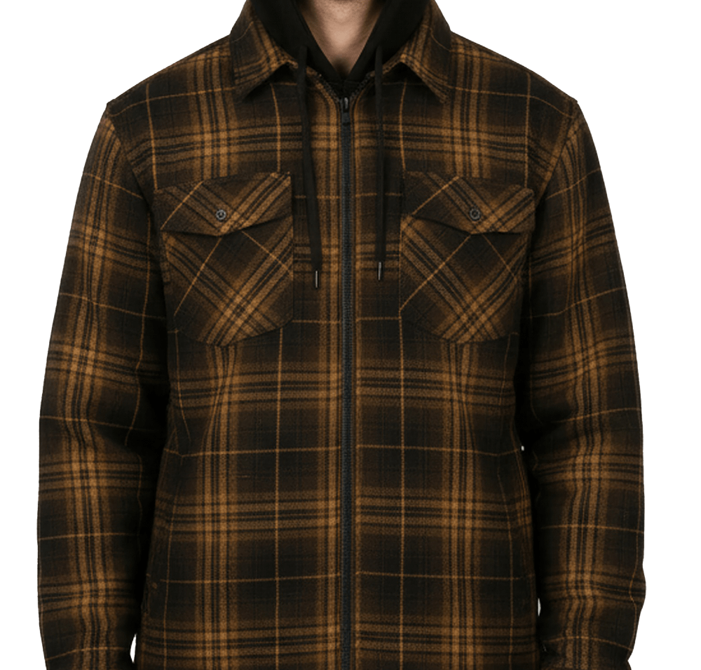 Burnside Flannel Sherpa-Lined Hooded Jacket-default
