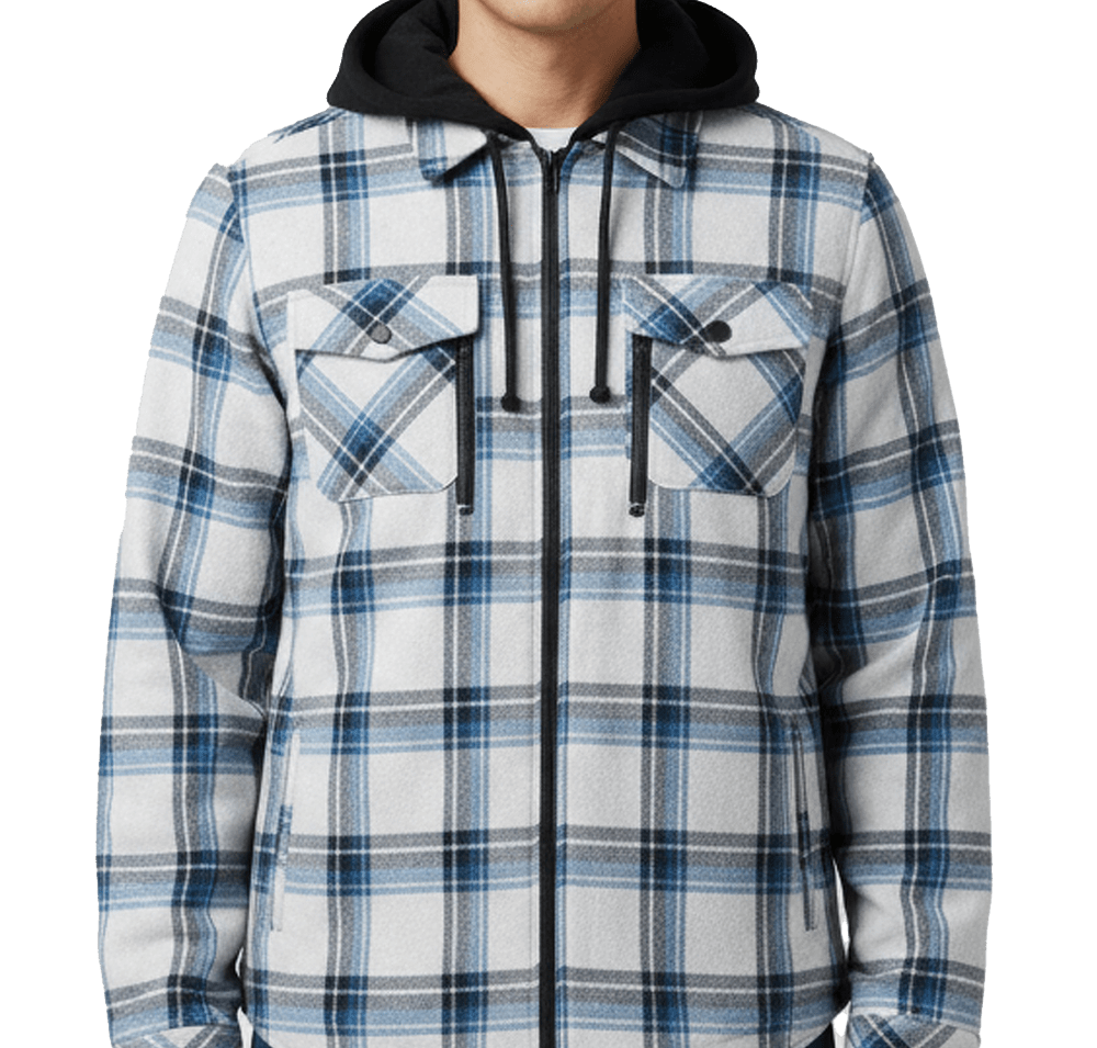 Burnside Flannel Sherpa-Lined Hooded Jacket-default