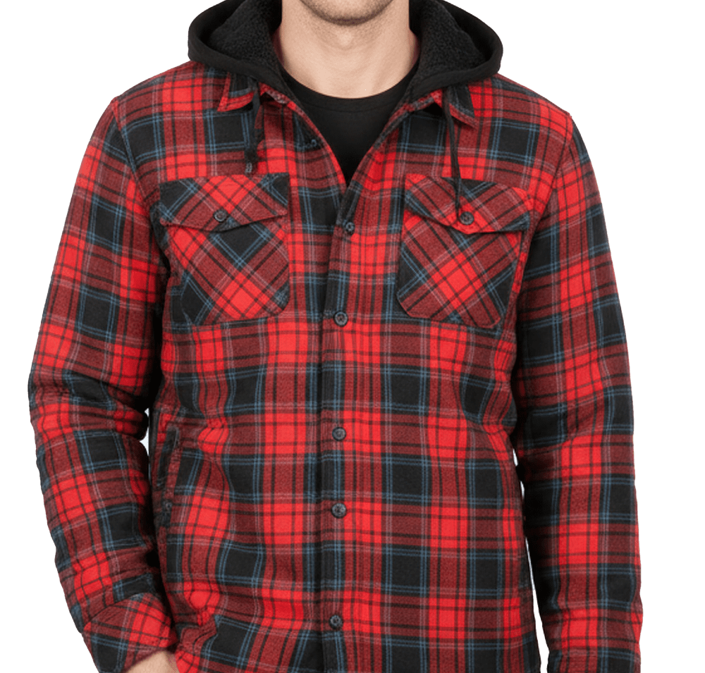 Burnside Flannel Sherpa-Lined Hooded Jacket-default