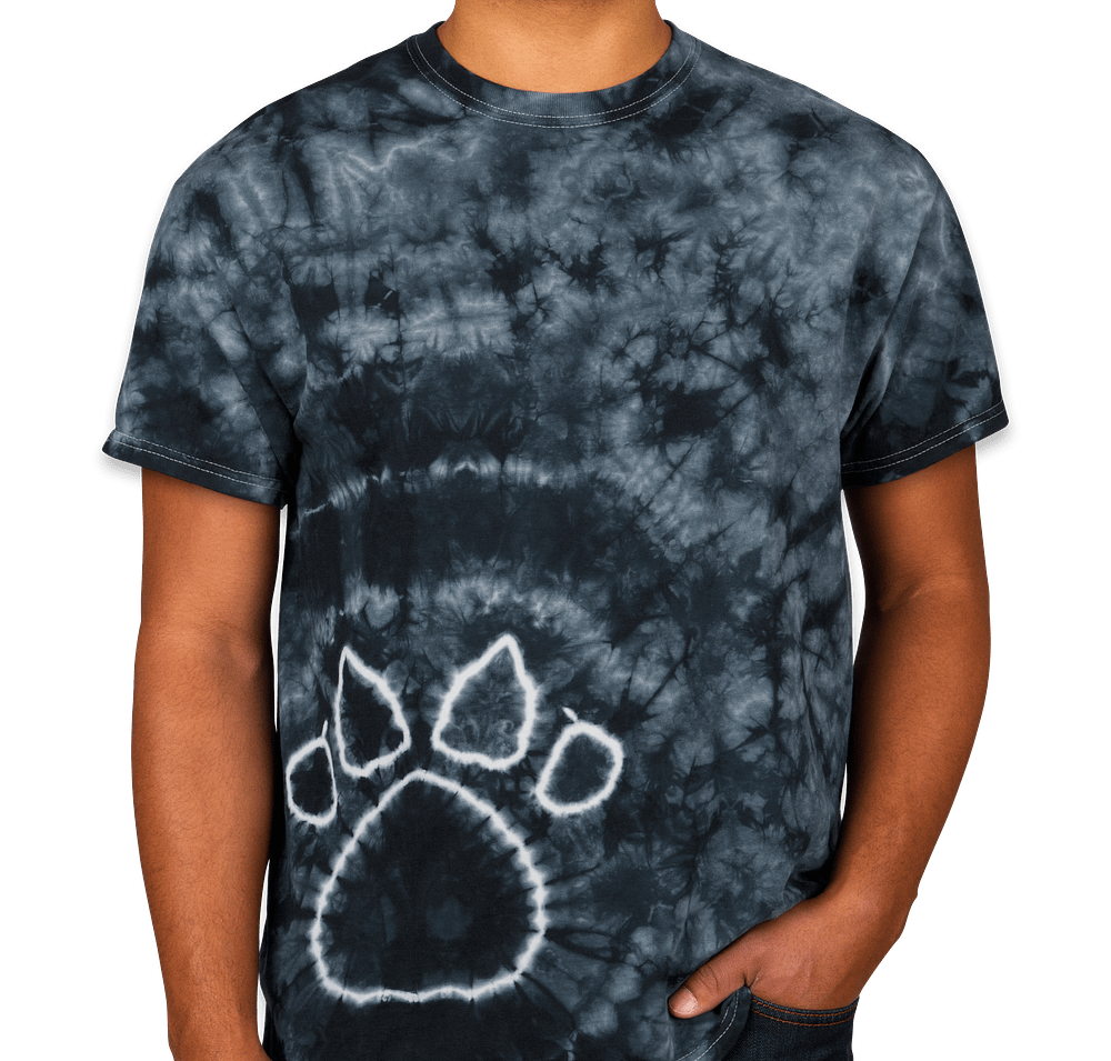 Dyenomite Paw Print Tie-Dye T-shirt-default