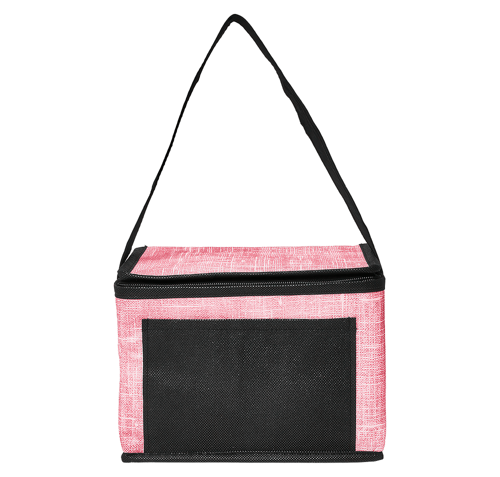 Denim Pattern Non-Woven 6-Pack Lunch Cooler Bag-default