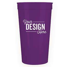 32 oz. Plastic Stadium Cup - Color: Purple