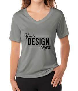 Reebok Women's V-Neck Performance Shirt - Color: Charcoal