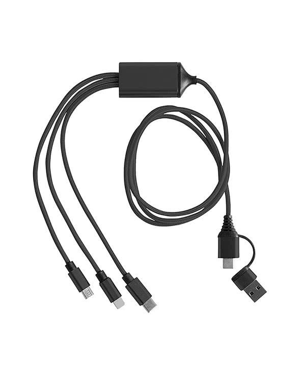 Laser Engraved Light-Up-Your-Logo 3-in-1 Charging Cable