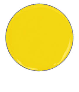 1" Round Lapel Pin - Color: Yellow / Silver