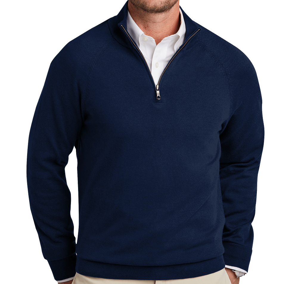 Brooks Brothers Stretch Quarter Zip Sweatshirt-default