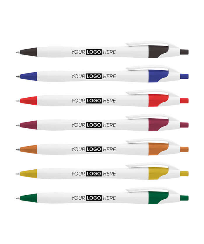 Dart White Body Retractable Pen (black ink)