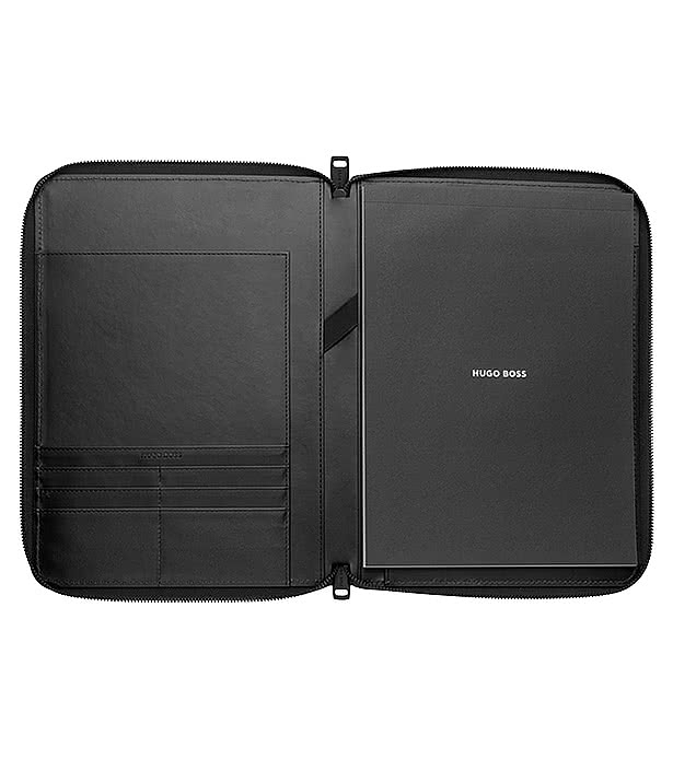 Hugo Boss Debossed A4 Conference Padfolio