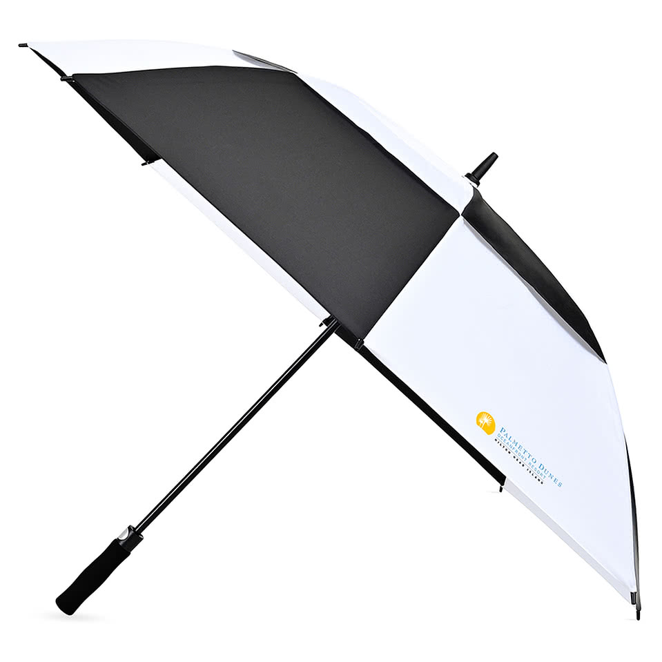 Full Color Elements 60" Arc Recycled Auto Open Double Canopy Golf Umbrella