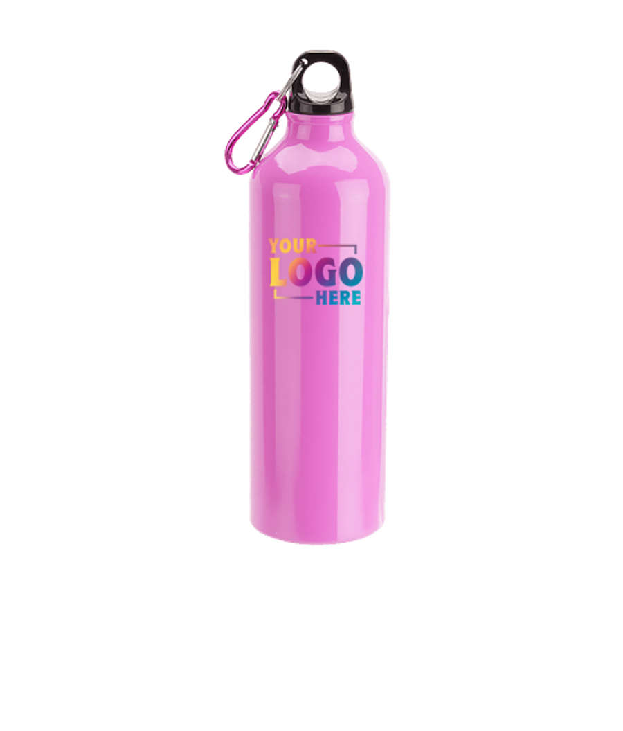 Full Color 25 oz. Atrium Aluminum Water Bottle in Pink