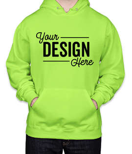Jerzees Nublend 50/50 Pullover Hoodie - Color: Neon Green