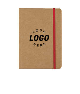 Eco-Inspired Strap Notebook - Color: Natural / Red