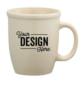 12 oz. Cafe Au Lait Ceramic Mug - Color: White
