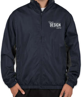 Port Authority Core Colorblock Full Zip Jacket - Color: Dress Blue Navy / Battleship Grey