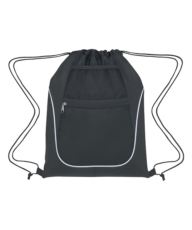 Sports Pack Drawstring Bag with Dual Pockets