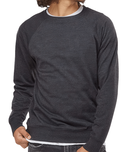 Independent Trading Icon Loopback Terry Crewneck Sweatshirt in Charcoal Heather
