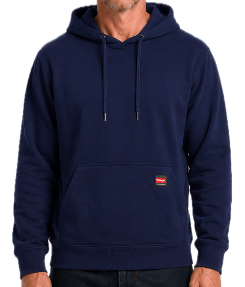 Wrangler Workwear Pullover Hoodie - Printed in Navy