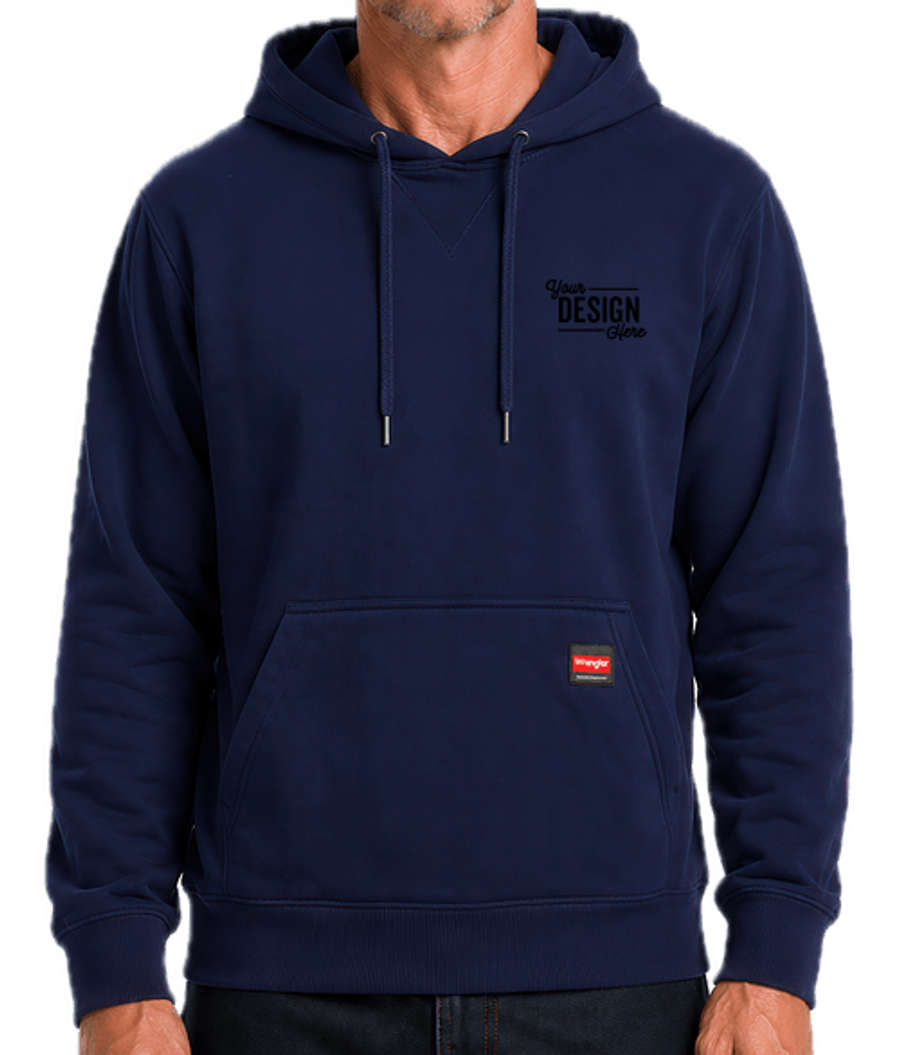Wrangler Workwear Pullover Hoodie - Embroidered in Navy