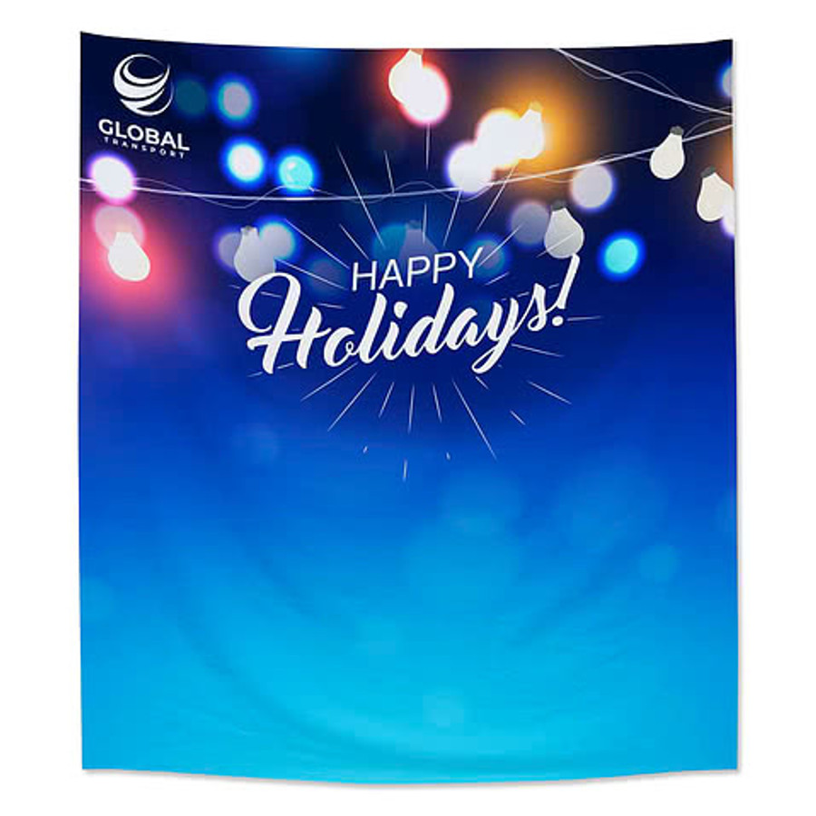 Full Color 88" x 104" Wall Tapestry in White