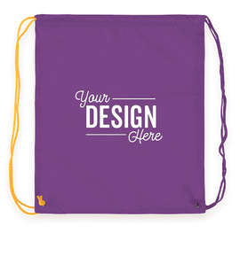 Spirit Two-Tone Drawstring Bag - Color: Purple / Gold