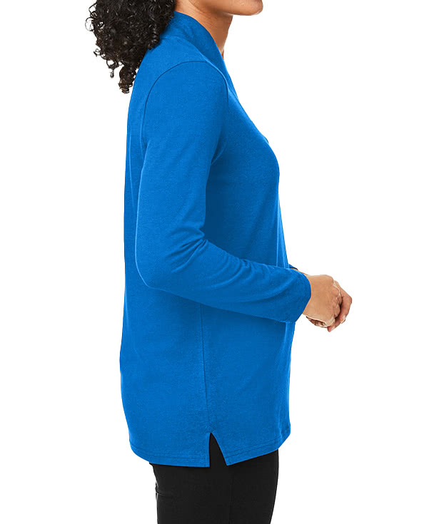 Devon & Jones Women's Raleigh Shawl Collar Long Sleeve Shirt - Printed