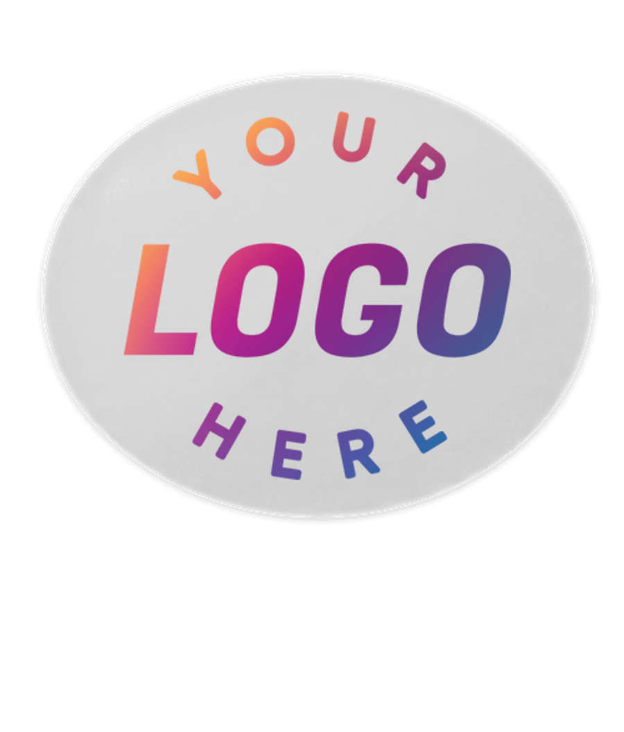 Full Color 5 in. x 4 in. Clear Oval Sticker in Clear