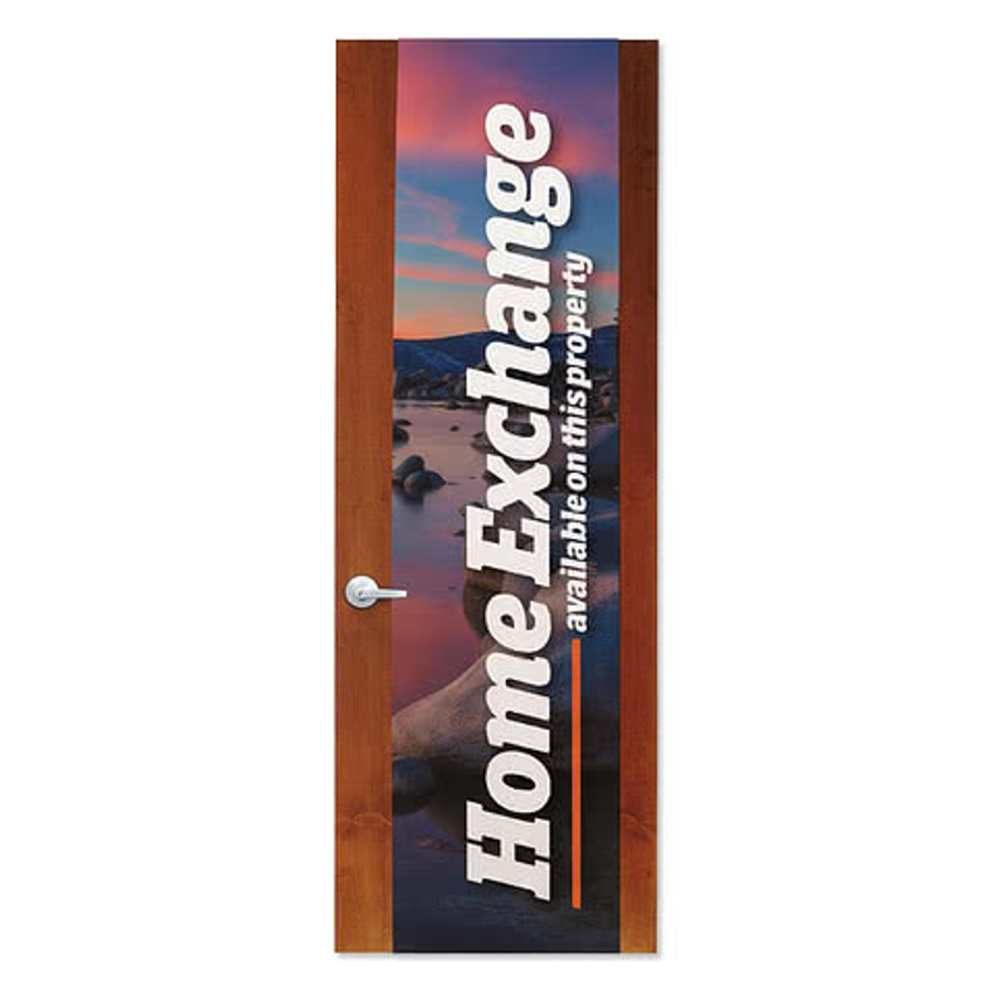 Full Color 24" x 80" Double-Sided Stretch Door Wrap in White