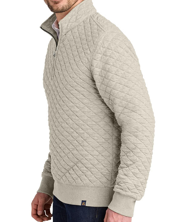 Custom Brooks Brothers Diamond Quilt Quarter Zip Sweatshirt