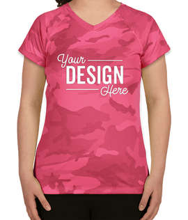 Champion Women's Camo V-Neck Performance Shirt