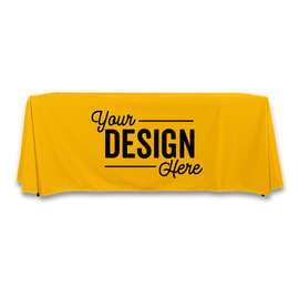 Full Color 8' Throw Tablecloth - Color: Athletic Gold