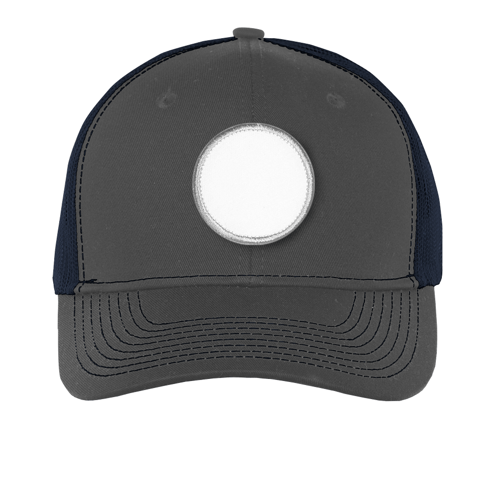 Port Authority Snapback Trucker Hat - Circle Patch - Sublimated-default