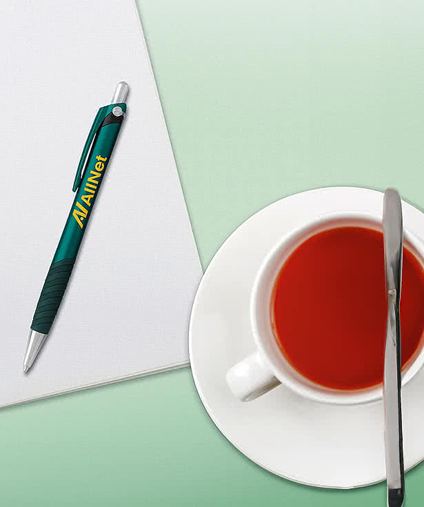Souvenir Metallic Truss Pen (black ink)