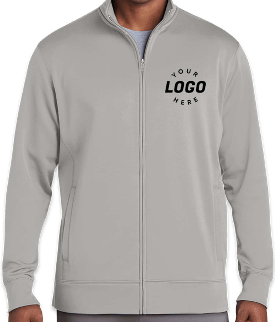 Sport-Tek Sport-Wick Tech Fleece Full Zip Jacket in Silver