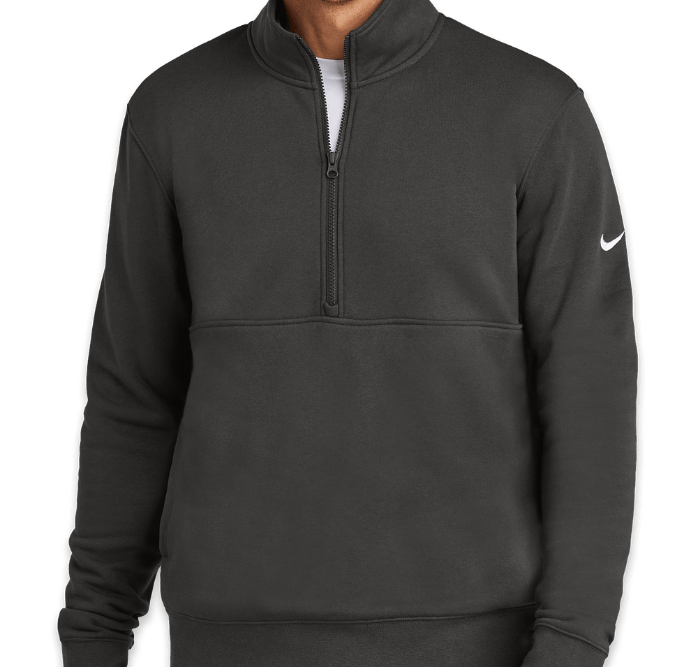 Nike Club Swoosh Sleeve Quarter Zip Sweatshirt-default