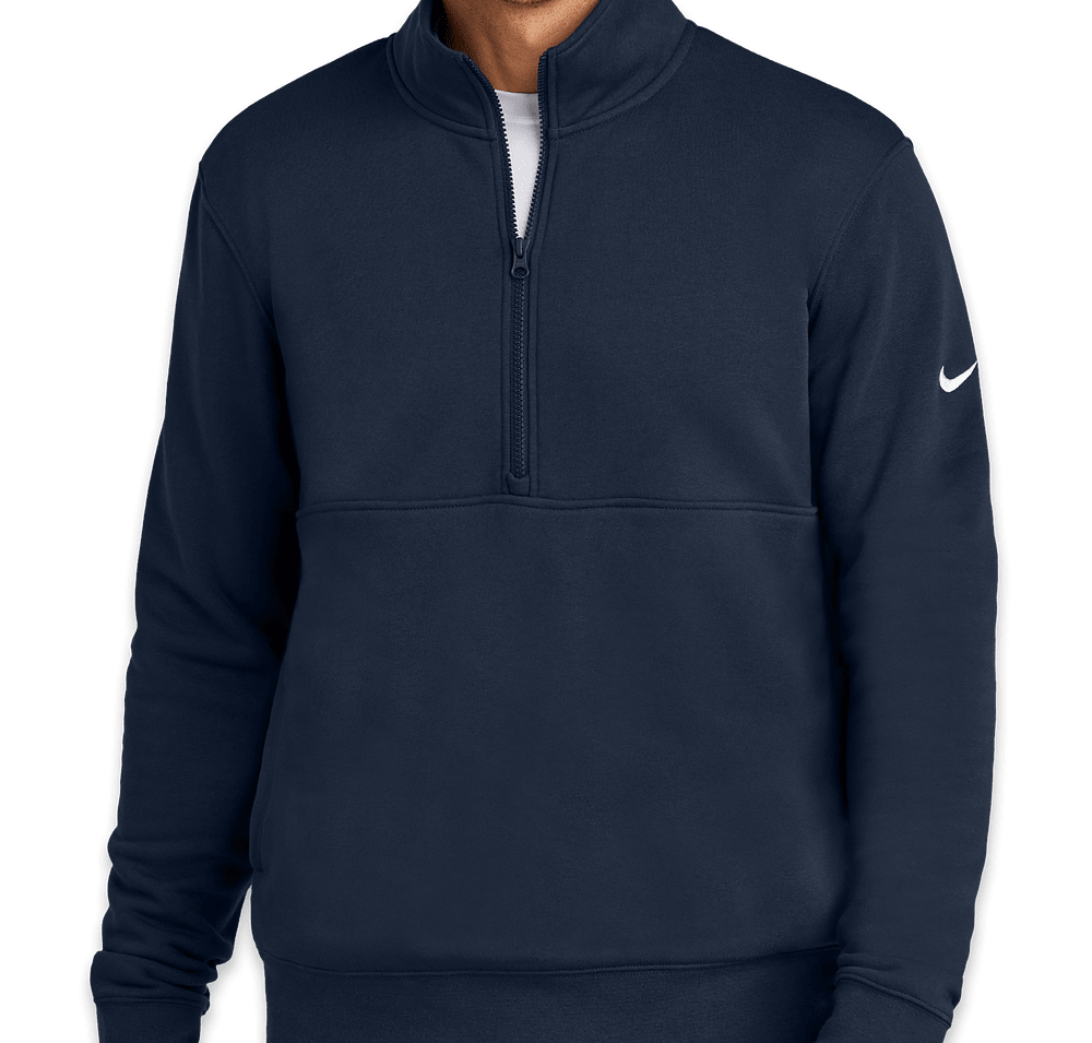 Nike Club Swoosh Sleeve Quarter Zip Sweatshirt-default