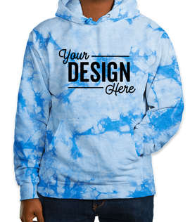 Port & Company Crystal Tie-Dye Pullover Hoodie - Color: Sky Blue