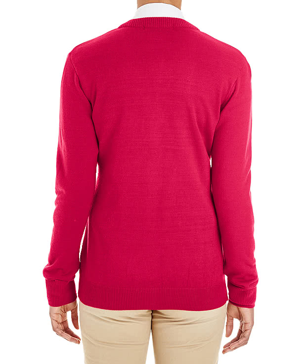 Harriton Women's Pilbloc V-Neck Button-Up Cardigan