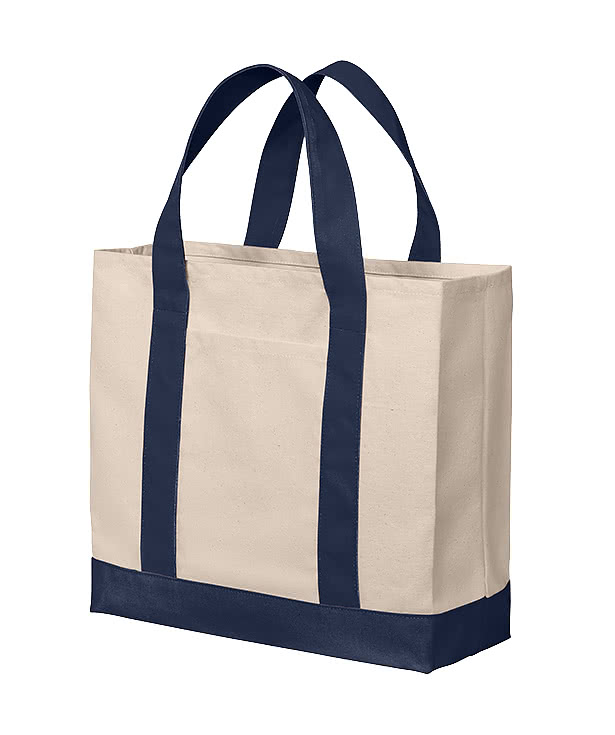 Port Authority Medium Cotton Canvas Two-Tone Tote Bag