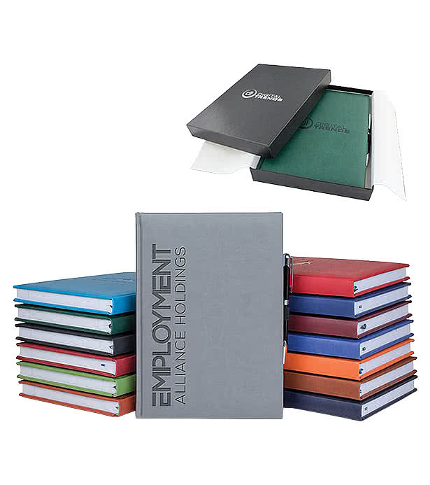 Castelli Debossed Tucson Grande Lined Hard Cover Notebook Gift Set