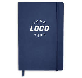 JournalBooks ® Debossed Pedova Soft Bound Notebook - Color: Navy