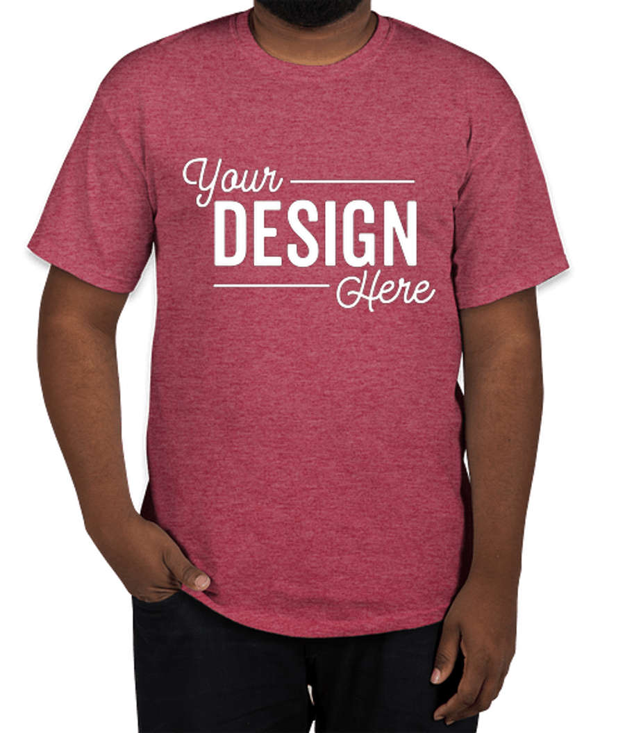 Gildan Ultra Cotton T-shirt in Heather Cardinal