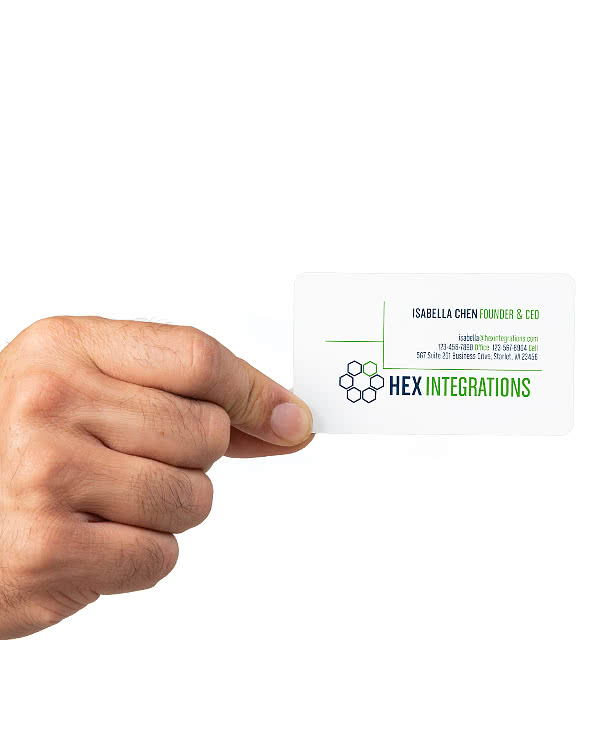 2" x 3.5" Horizontal Solid Plastic Business Cards