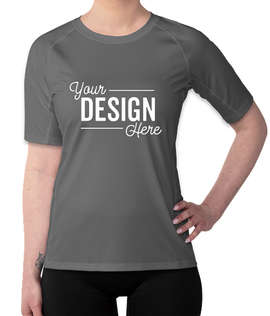 Sport-Tek Women's Rash Guard Shirt - Color: Dark Smoke Grey