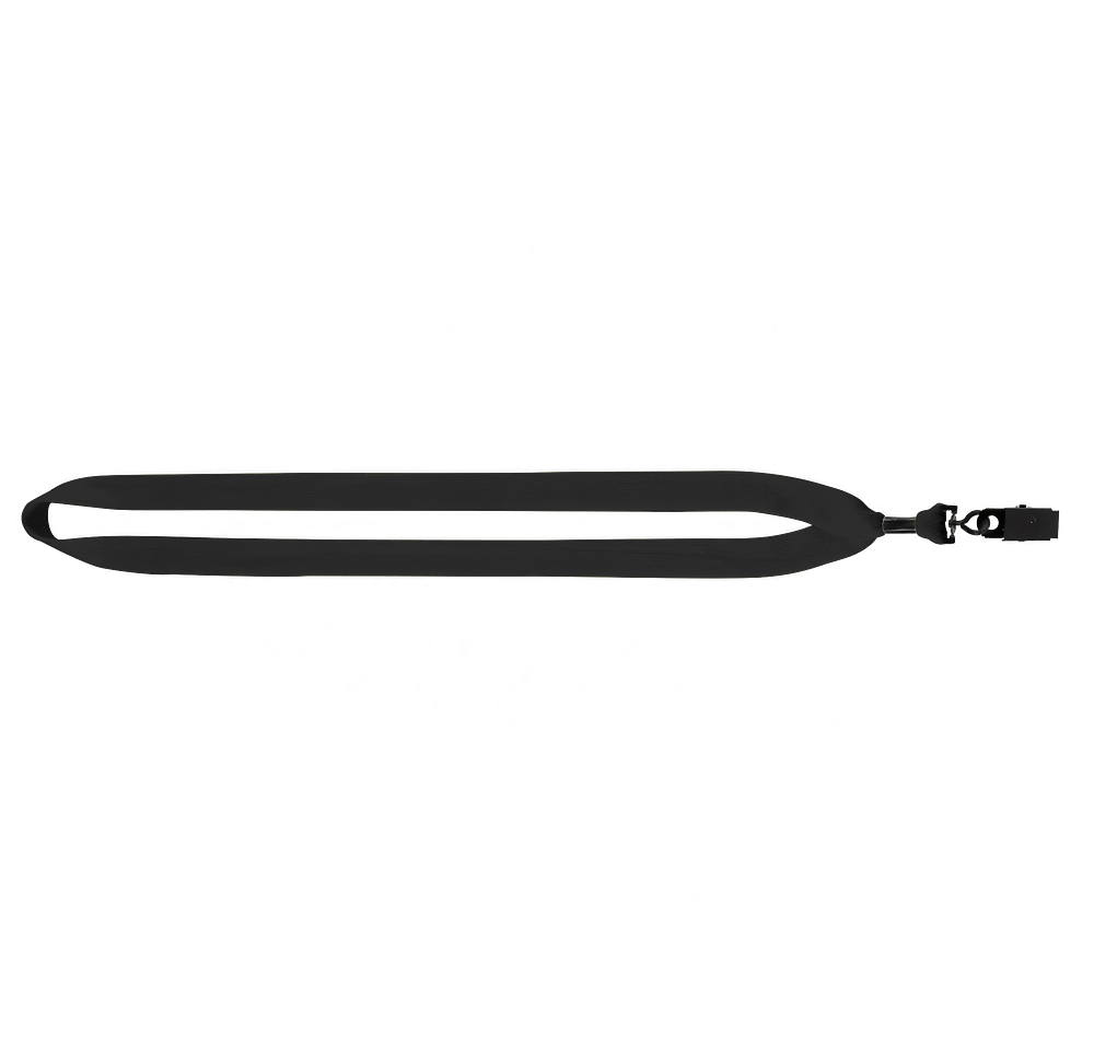3/4" Cotton Lanyard with Metal Crimp and Bulldog Clip-default