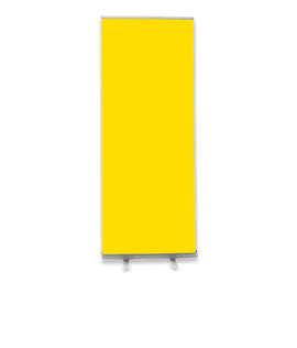 Full Color 31.5" x 81.8" Value Retractable Banner Kit - Color: Yellow