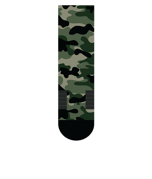 Basic Camo Premium Crew Socks in Green